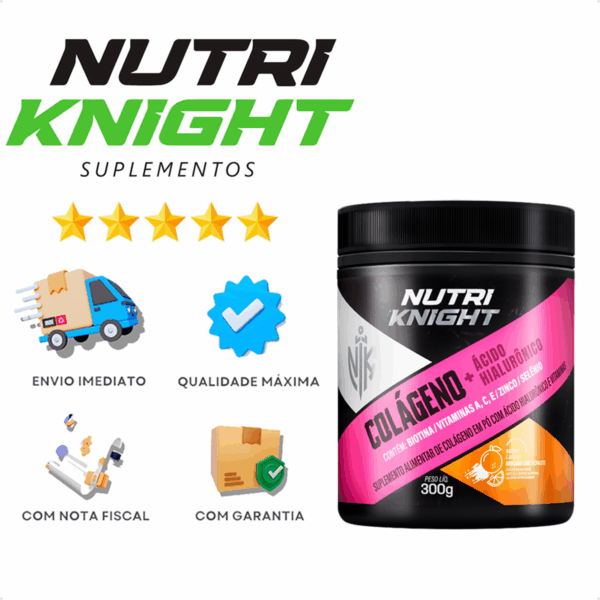 Colágeno + Ácido Hialurônico 300g - Laranja Nutriknight - Imagem 10