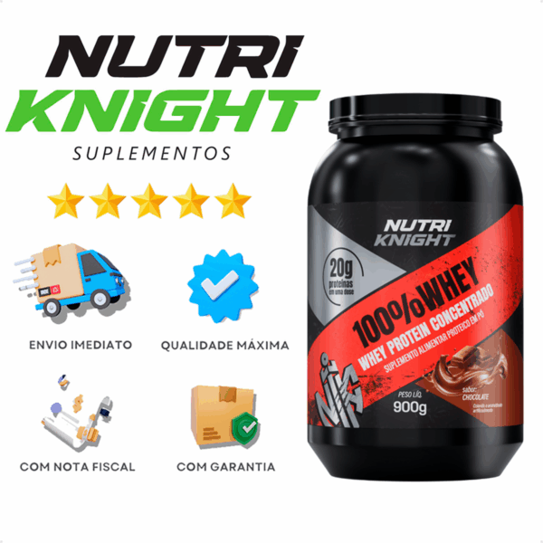 Whey Protein Premium 900g - Chocolate Nutriknight - Imagem 10
