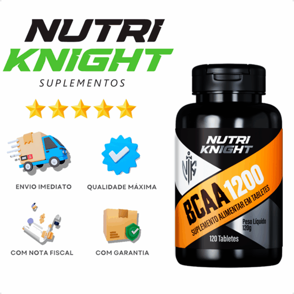 Kit 5 BCAA 1200 - 120 Tabletes Nutriknight - Imagem 10