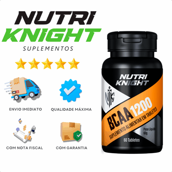 Kit 5 BCAA 1200 - 60 Tabletes Nutriknight - Imagem 10