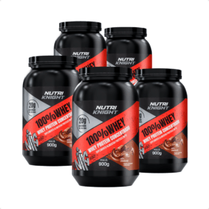 Kit 5 100% Whey Protein Concentrado 900g - Chocolate Nutriknight