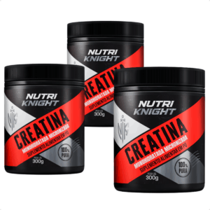 Kit 3 Creatina Monohidratada Pote 300g 100% Pura Nutriknight