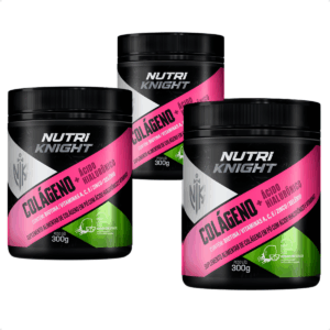 Kit 3 Colágeno + Ácido Hialurônico 300g - Limonada Suíça Nutriknight