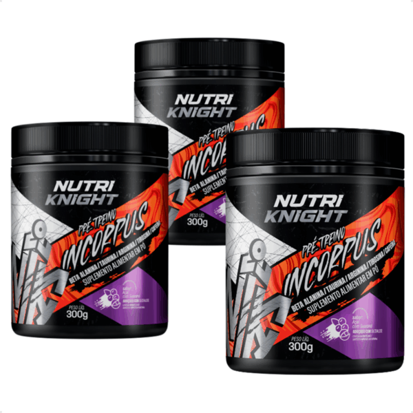 Kit 3 Pré-Treino 300g - Açaí com Guaraná Nutriknight