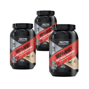 Kit 3 100% Whey Protein Concentrado 900g - Baunilha Nutriknight