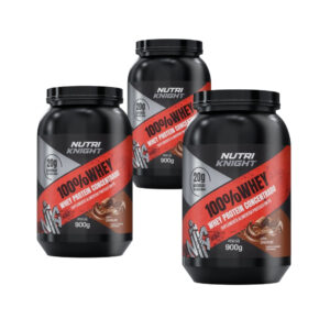 Kit 3 100% Whey Protein Concentrado 900g - Chocolate Nutriknight