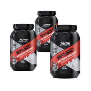 Kit 3 100% Whey Protein Concentrado 900g - Leitinho Nutriknight