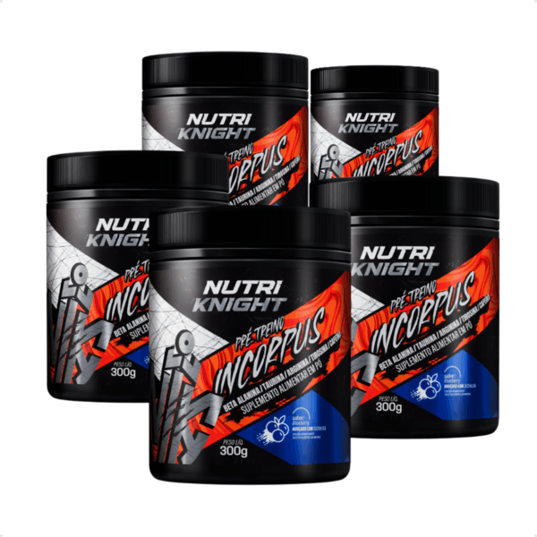 Kit 5 Pré-Treino 300g - Blueberry Nutriknight