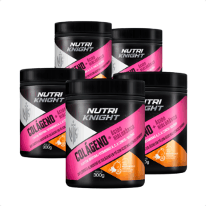 Kit 5 Colágeno + Ácido Hialurônico 300g - Laranja Nutriknight