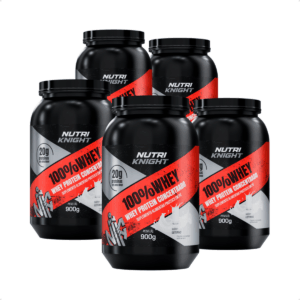 Kit 5 100% Whey Protein Concentrado 900g - Leitinho Nutriknight