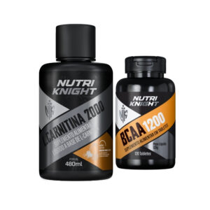Kit BCAA 1200 120 Tabletes + L-Carnitina 2000 - Laranja Nutriknight