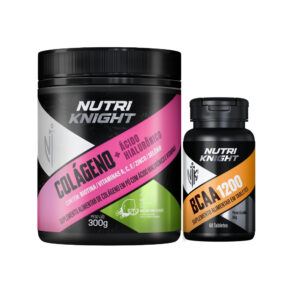 Kit BCAA 1200 60 Tabletes + Colágeno + Ácido Hialurônico - Limonada Suíça Nutriknight