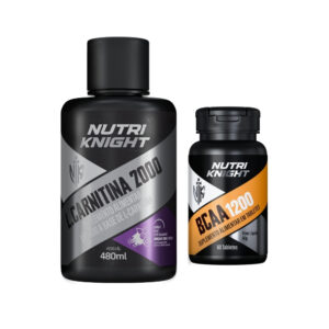 Kit BCAA 1200 60 Tabletes + L-Carnitina 2000 - Açaí com Guaraná Nutriknight
