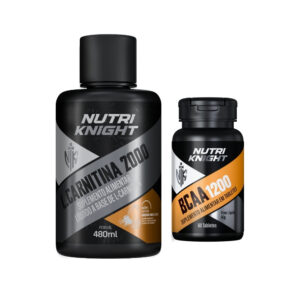 Kit BCAA 1200 60 Tabletes + L-Carnitina 2000 - Laranja Nutriknight