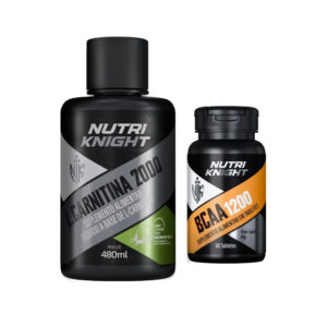Kit BCAA 1200 60 Tabletes + L-Carnitina 2000 - Limonada Suíça Nutriknight