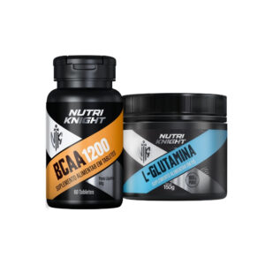 Kit BCAA 1200 60 Tabletes + L-Glutamina 150g Nutriknight