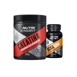 Kit Creatina 300g + BCAA 1200 60 Tabletes Nutriknight