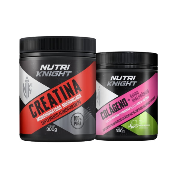 Kit Creatina 300g + Colágeno + Ácido Hialurônico - Limonada Suíça Nutriknight