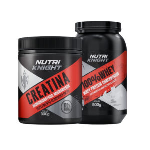 Kit Creatina 300g + Whey Protein 900g - Leitinho Nutriknight