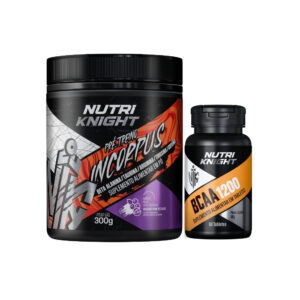 Kit Pré-Treino 300g - Açaí com Guaraná + BCAA 1200 60 Tabletes Nutriknight
