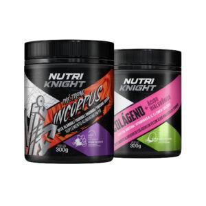Kit Pré-Treino 300g - Açaí com Guaraná + Colágeno + Ácido Hialurônico 300g - Limonada Suíça Nutriknight