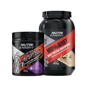 Kit Pré-Treino 300g - Açaí com Guaraná + Whey Protein 900g - Baunilha Nutriknight