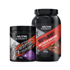 Kit Pré-Treino 300g - Açaí com Guaraná + Whey Protein 900g - Chocolate Nutriknight