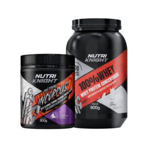 Kit Pré-Treino 300g - Açaí com Guaraná + Whey Protein 900g - Leitinho Nutriknight