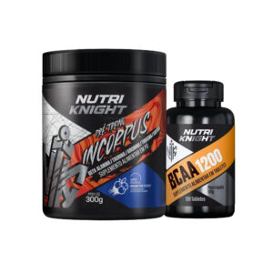 Kit Pré-Treino 300g - Blueberry + BCAA 1200 120 Tabletes Nutriknight