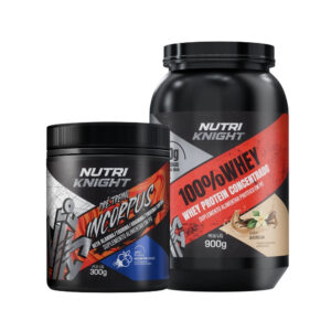 Kit Pré-Treino 300g - Blueberry + Whey Protein 900g - Baunilha Nutriknight