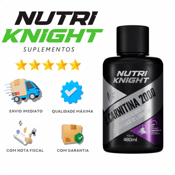Kit 3 L-Carnitina 2000 - Açaí com Guaraná Nutriknight - Imagem 10