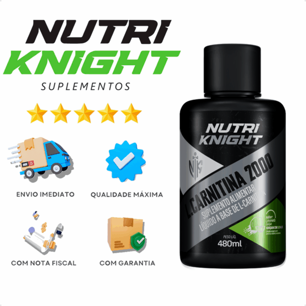 L-Carnitina 2000 480ml - Limonada Suíça Nutriknight - Imagem 10