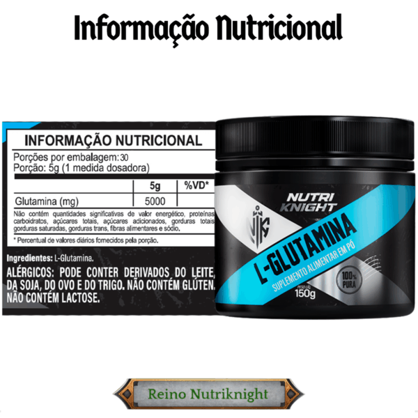 L-Glutamina 150g Nutriknight - Imagem 2