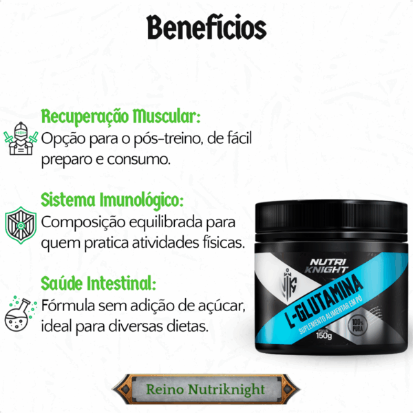 L-Glutamina 150g Nutriknight - Imagem 3