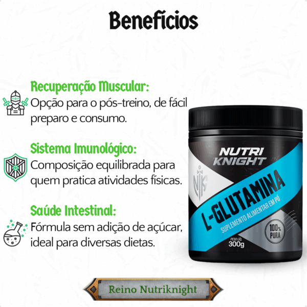 L-Glutamina 300g Nutriknight - Imagem 3