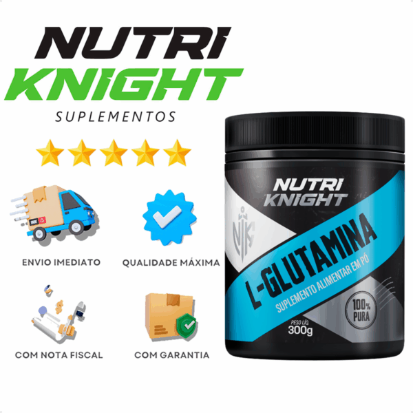 Kit 3 L-Glutamina 300g Nutriknight - Imagem 10