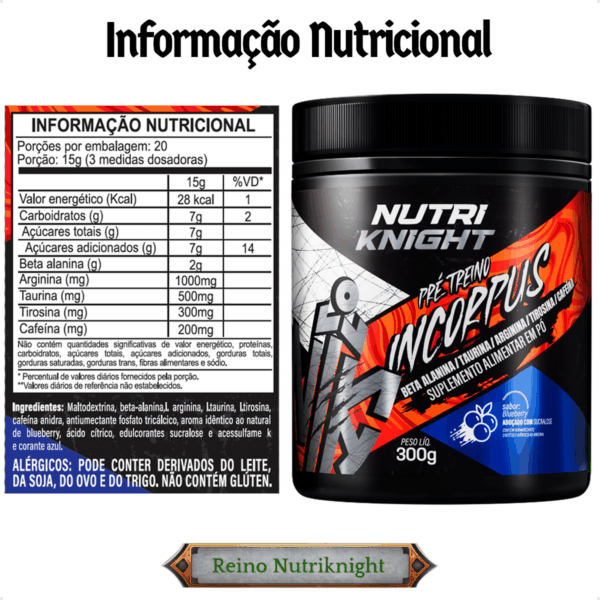 Pré-Treino 300g - Blueberry Nutriknight - Imagem 2