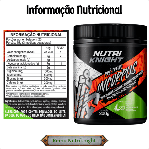 Pré-Treino 300g - Limonada Suíça Nutriknight - Imagem 2