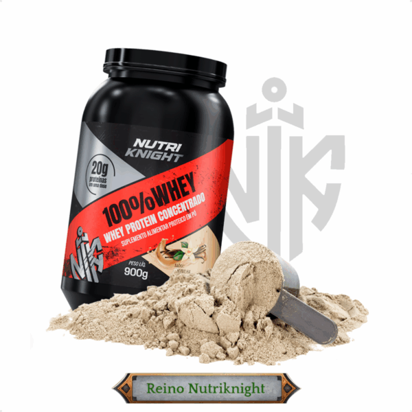 Kit 5 100% Whey Protein Concentrado 900g - Baunilha Nutriknight - Imagem 4
