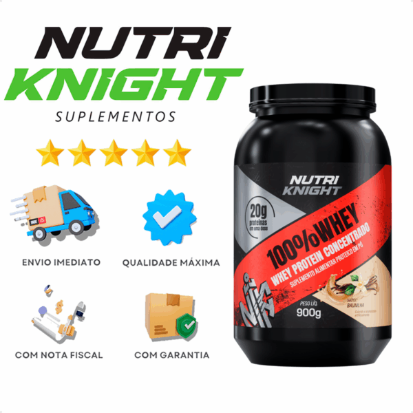 Whey Protein Premium 900g - Baunilha Nutriknight - Imagem 10