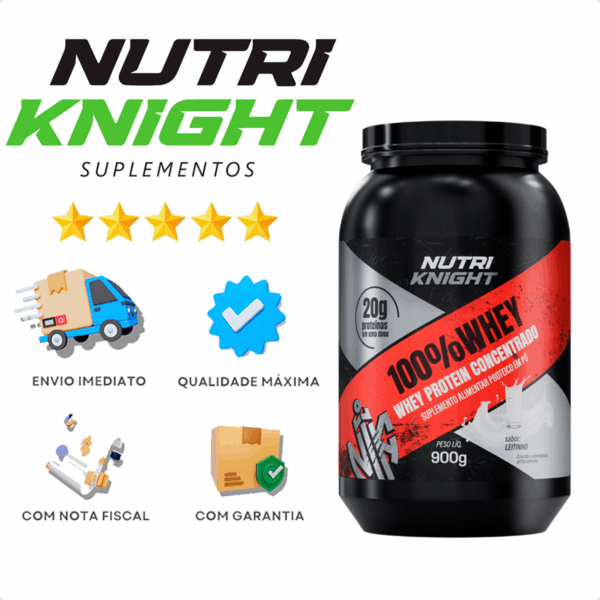 Whey Protein Premium 900g - Leitinho Nutriknight - Imagem 10