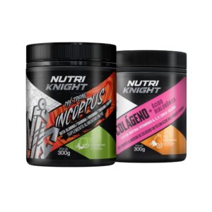 Kit Pré-Treino 300g - Limonada Suíça + Colágeno + Ácido Hialurônico 300g - Laranja Nutriknight
