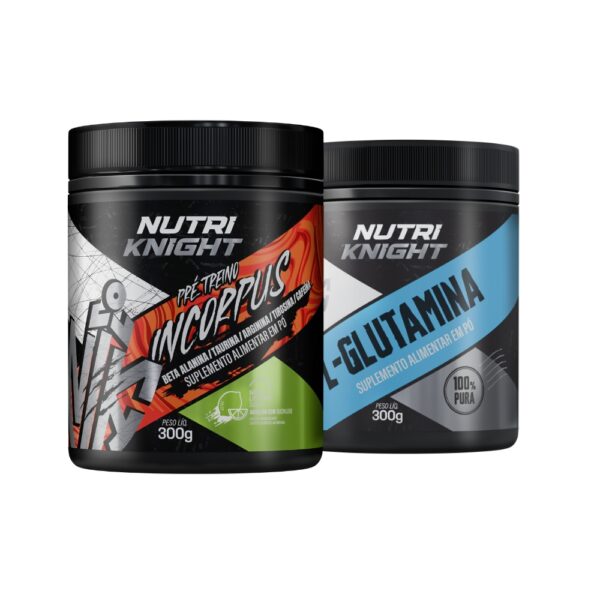 Kit Pré-Treino 300g - Limonada Suíça + L-Glutamina 300g Nutriknight