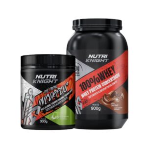 Kit Pré-Treino 300g - Limonada Suíça + 100% Whey Protein Concentrado 900g - Chocolate Nutriknight