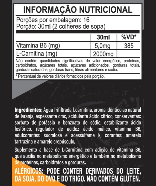 Kit 100% Whey Protein Concentrado 900g - Chocolate + L-Carnitina 2000 - Laranja Nutriknight - Imagem 2